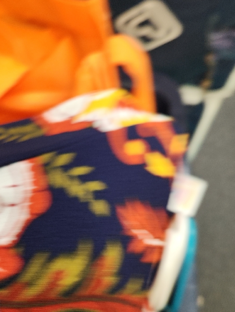 🚨2/$25 or 5/$LuLaRoe Navy Floral Pencil Skirt with Yellow, Orange & Blue Blooms - Picture 4 of 5